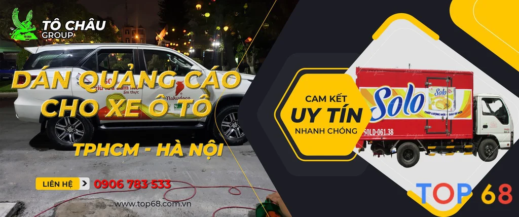 Thi công quảng cáo trên xe ô tô tại TPHCM, Hà Nội