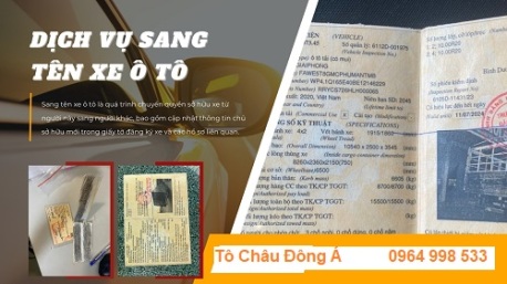 Dịch vụ sang tên xe tại Phú Yên giá ưu đãi khủng