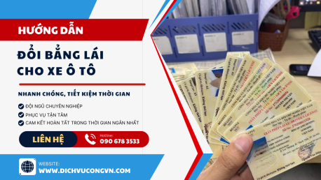 Đổi bằng lái xe ô tô Bắc Giang giá cạnh tranh