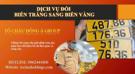 Đổi biển biển trắng sang biển vàng xe ô tô tại Hồ Chí Minh