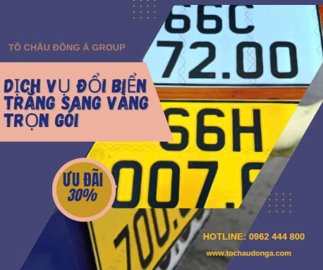 Đổi biển trắng sang vàng xe ô tô trọn gói toàn quốc