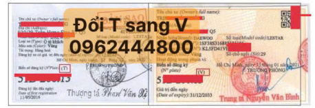 Đổi đăng ký xe từ (V) sang (T) tại Hải Dương