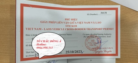 Giấy phép liên vận Việt Nam -Lào - Campuchia tại Tân Bình
