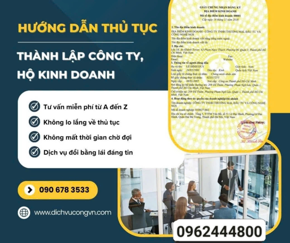 Dịch vụ thành lập công ty uy tín và nhanh chóng tại Sài Gòn