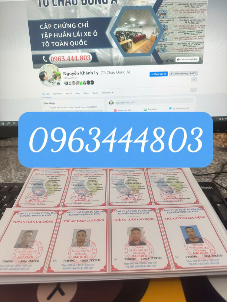 Làm thẻ an toàn lao động nhóm 3 ở Mỹ Tho Tiền Giang chỉ cần gửi thông tin