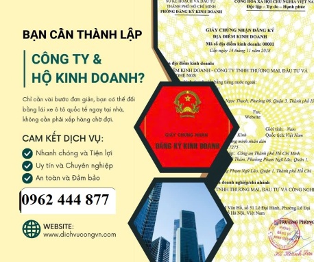 Làm giấy phép thành lập công ty uy tín tại Thủ Đức