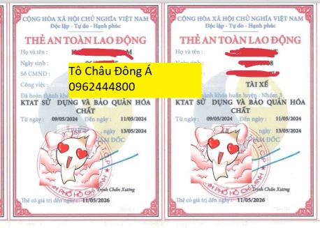 Thẻ an toàn lao động nhóm 3 tại Bình Xuyên Vĩnh Phúc