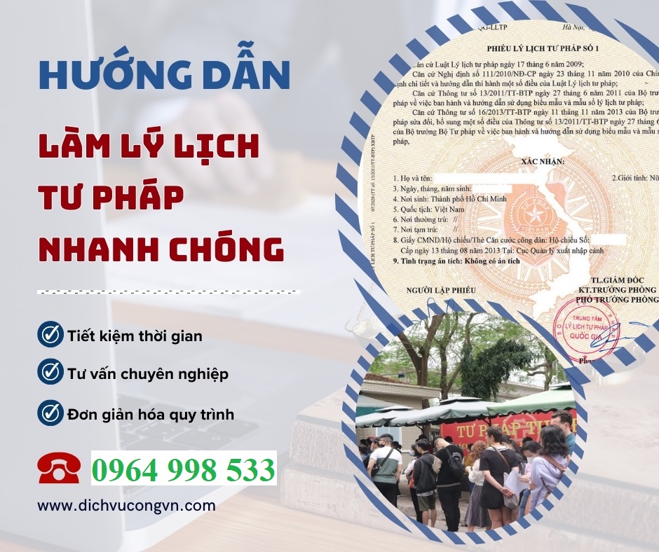 Làm phiếu lý lịch tư pháp tại Khánh Hòa giá tốt