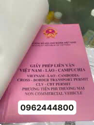 Xin giấy phép liên vận Việt Lào Cam NHANH TẠI Hà Nội